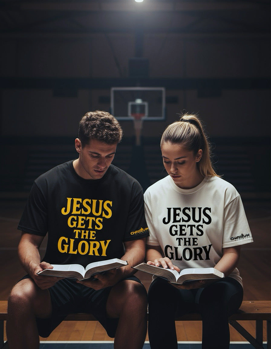 Image of Jesus Gets The Glory Tee Beige (Made for the bold in Christ)