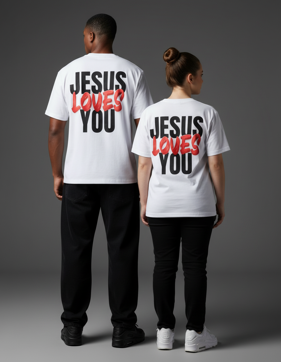 Image of Jesus Loves You Tee ‘White’