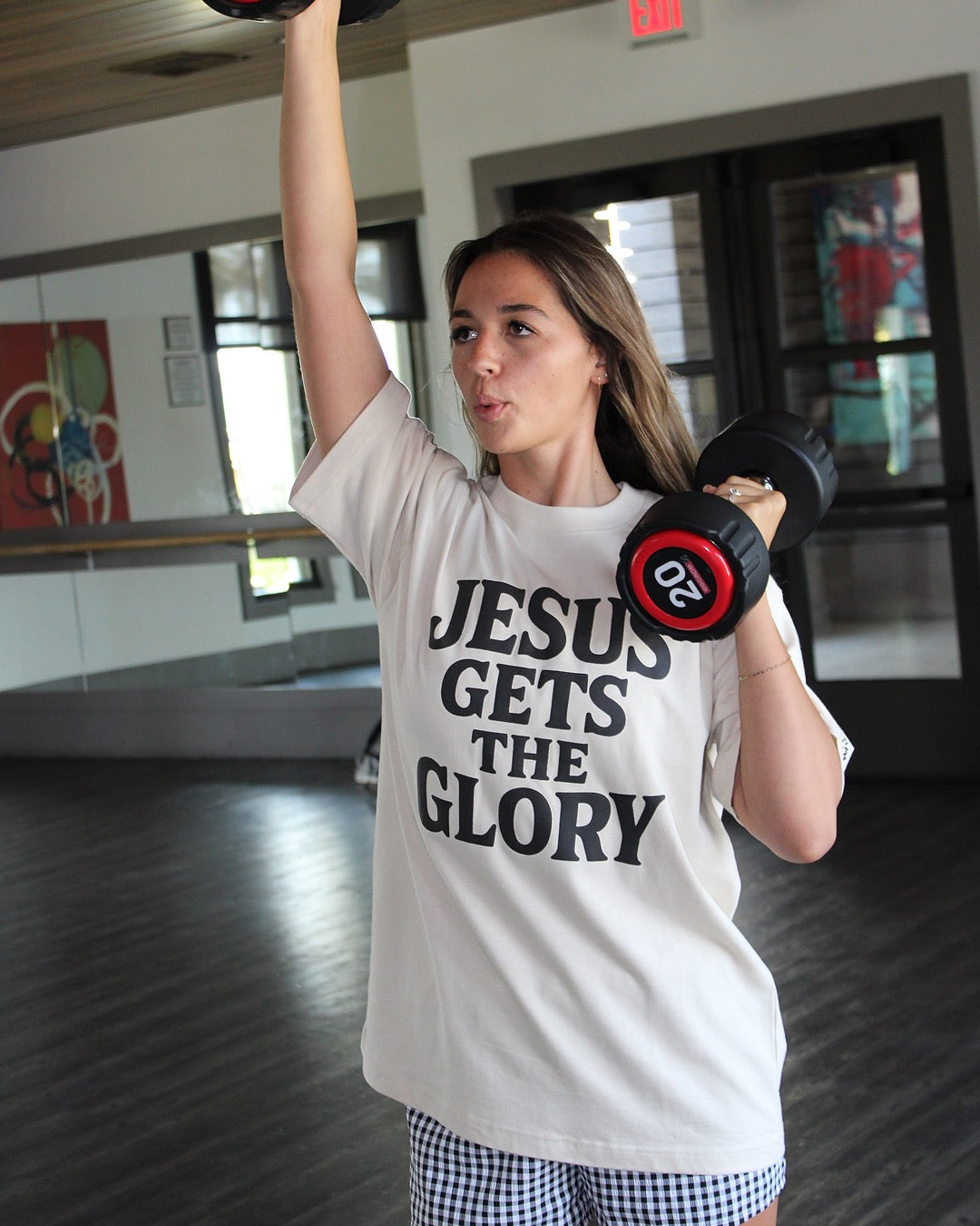 Image of Jesus Gets The Glory Tee Beige (Made for the bold in Christ)