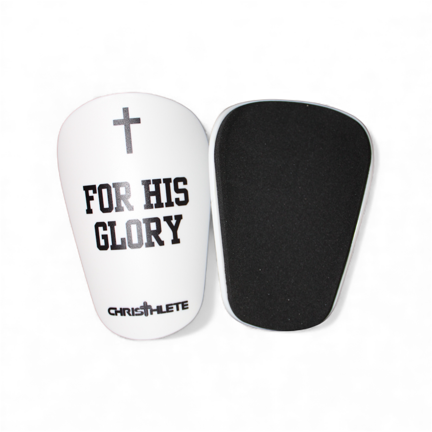 Image of For His Glory Mini Soccer Shin Pads - White