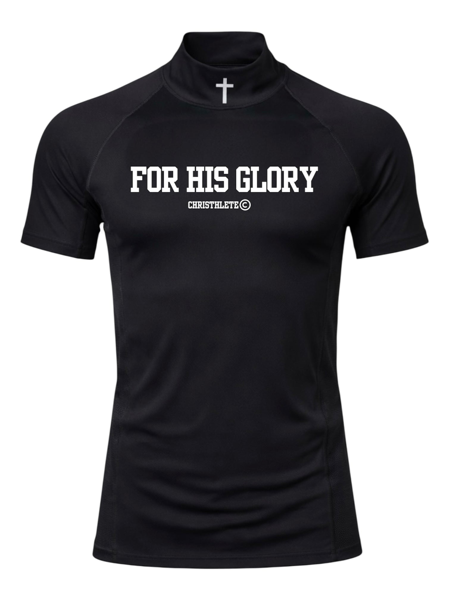 Image of 'For His Glory' Pro Compression Shirt - Black