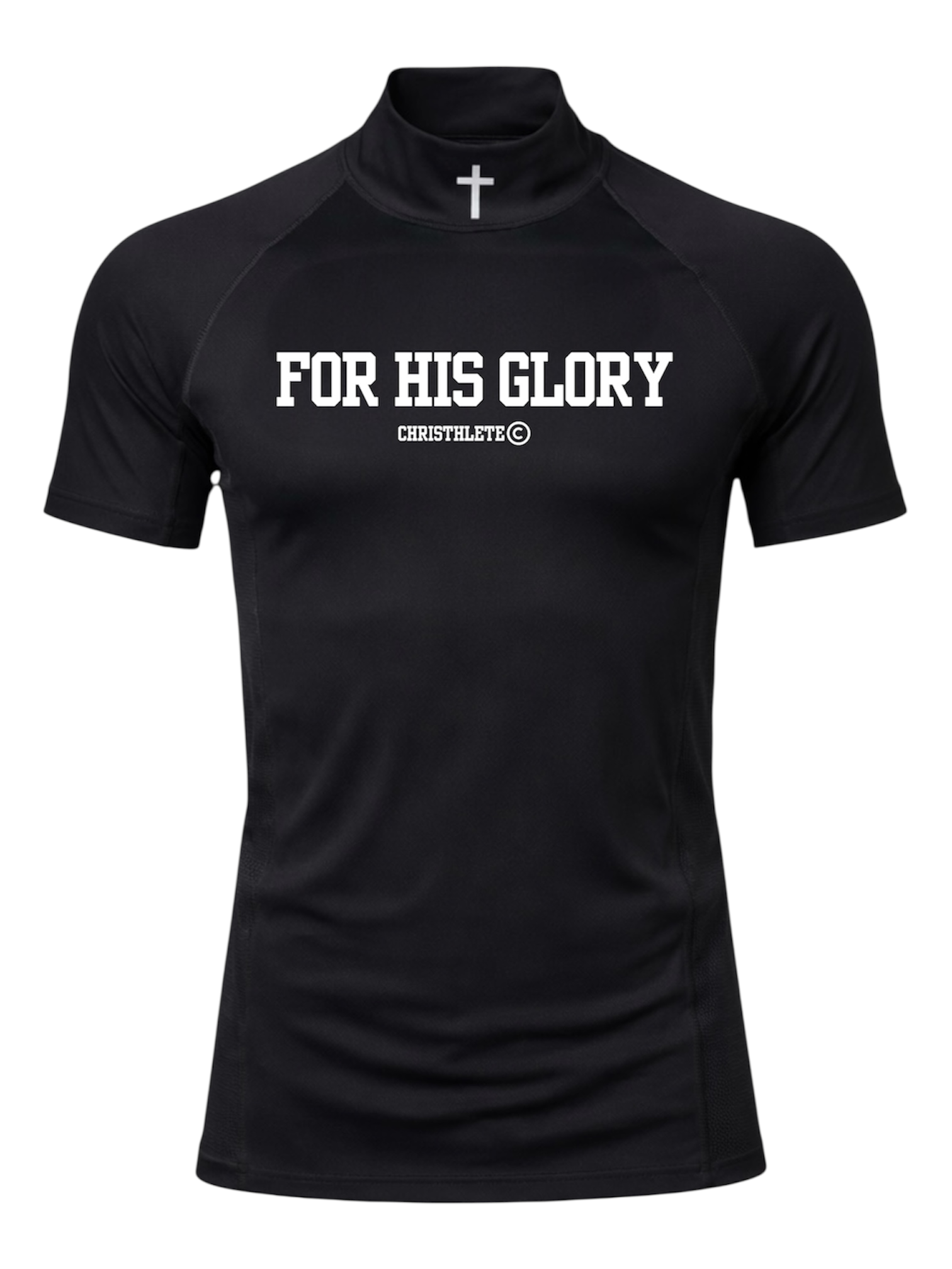 Image of 'For His Glory' Pro Compression Shirt - White