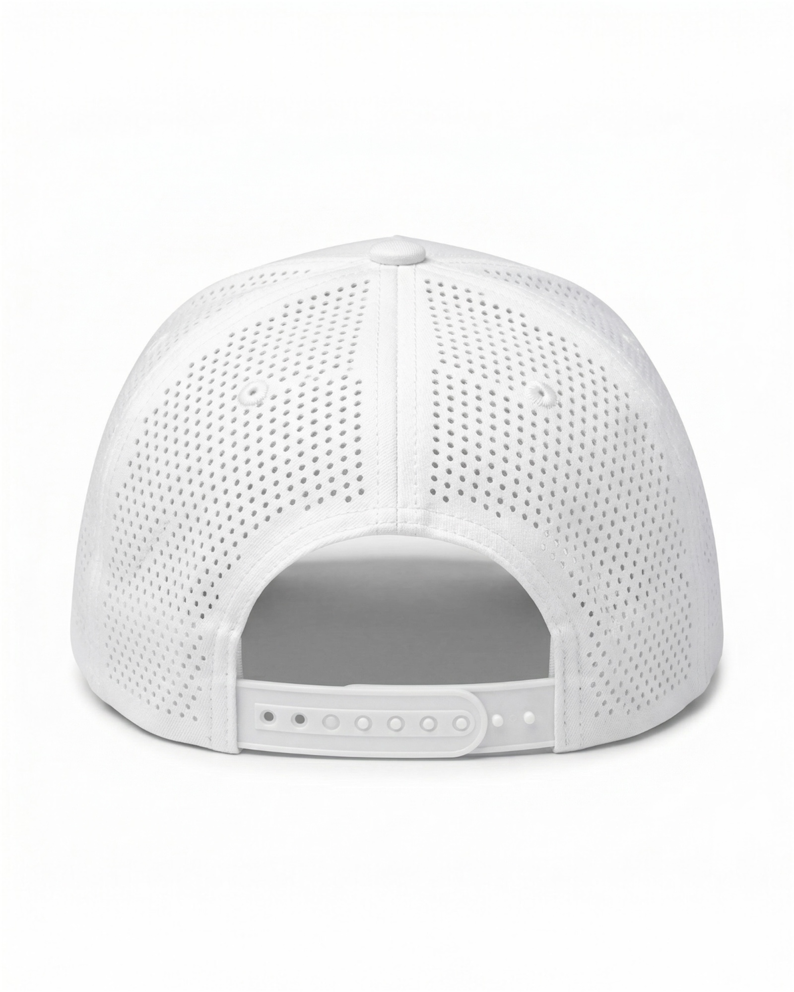 Image of White mesh cap on a white background